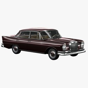 1965 classic w111 fintail 3d model