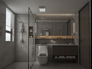 Modern Bath Room - 036 3D model