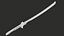 Sci-Fi Katana PBR 3D model