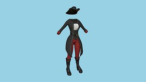 Pirate Female Costume 02 - Character Design Fashion 3D