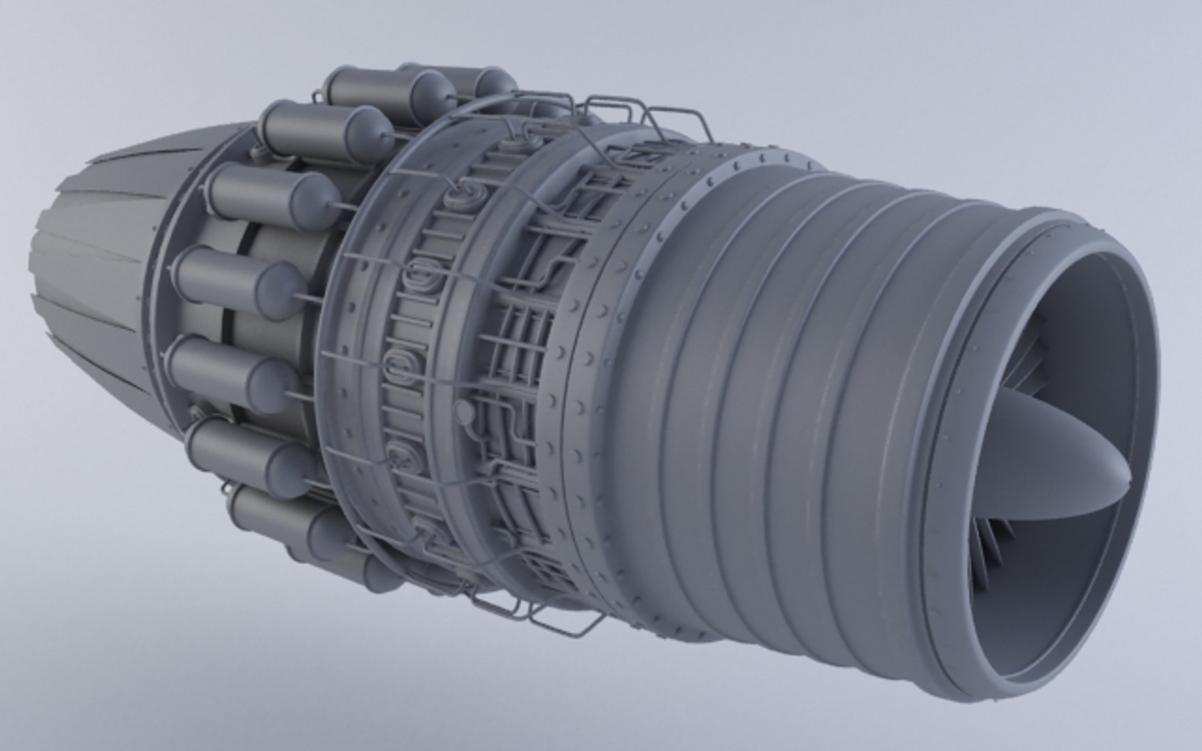 Jet Engine Mkvii 3d Model