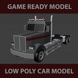 Low Poly American Truck Model