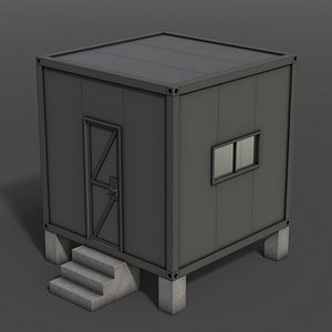 3D PBR Container House AB V3