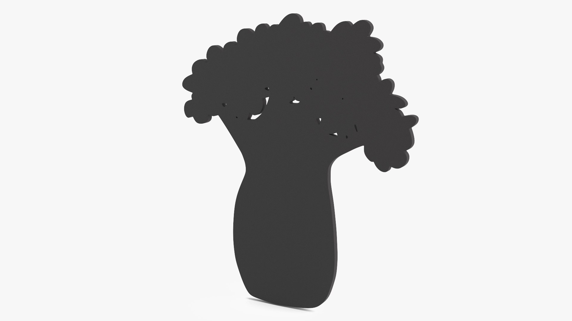 Baobab Silhouette 3D model preview