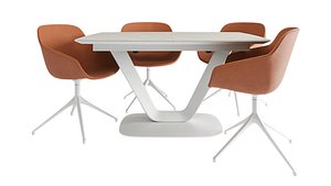 3D Alicante  dining table and Vienna chair