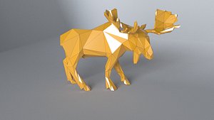 3D low-poly Moose model