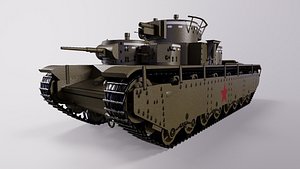 Heavy tank T-35 3D