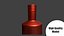 Botella de vidrio lista para renderizar