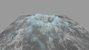 snow volcano 3D model