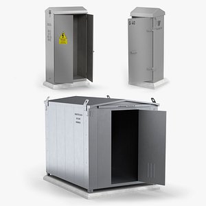 Railway Relay Cabinets Collection 3D