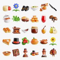 Happy Thanksgiving 3D Collection