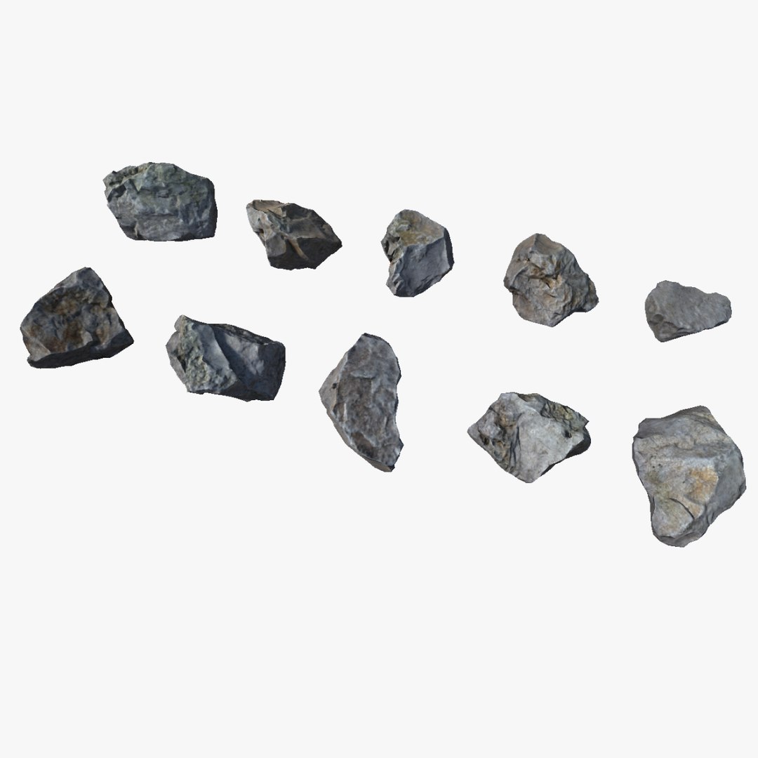 Scanned Rocks Collection 01 - Lowpoly 3D model - TurboSquid 1963571