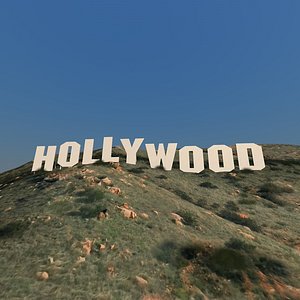 3d realistic hollywood sign