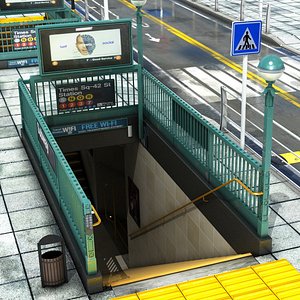 3D street entarance subway