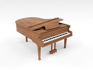 wood piano 3D model