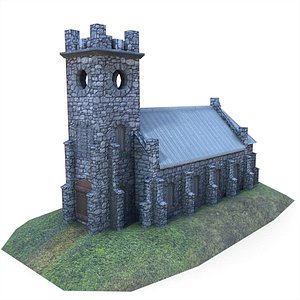 medieval church buildings 3d fbx