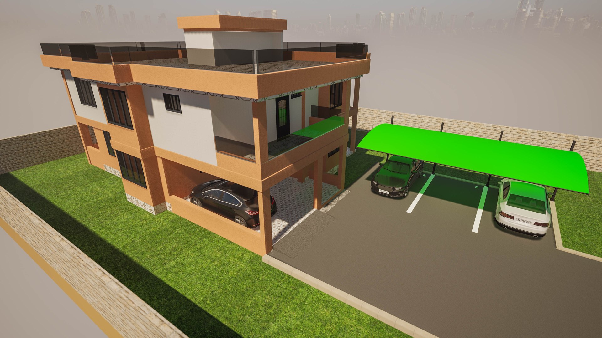 Free Modern Contemporary Luxury Villa Architectural Exterior Model 3D ...