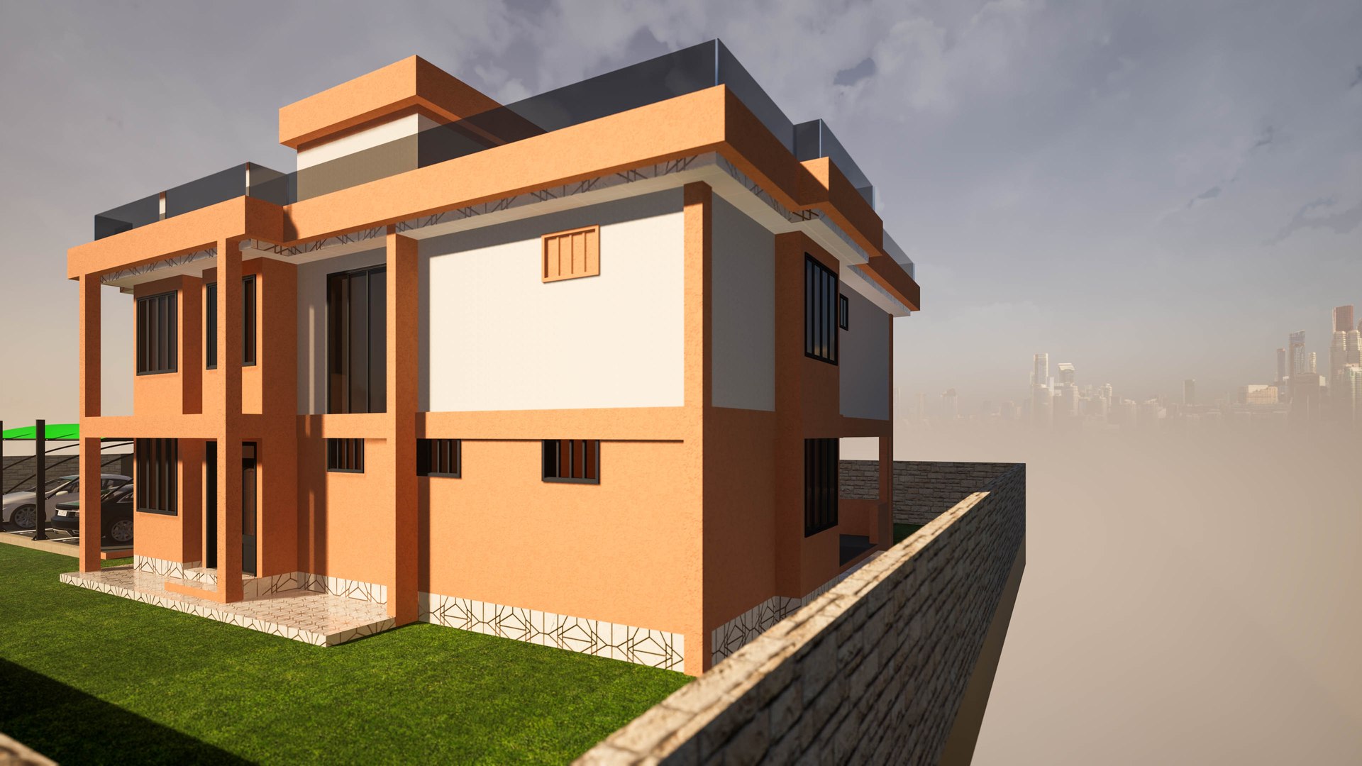 Free Modern Contemporary Luxury Villa Architectural Exterior Model 3D ...
