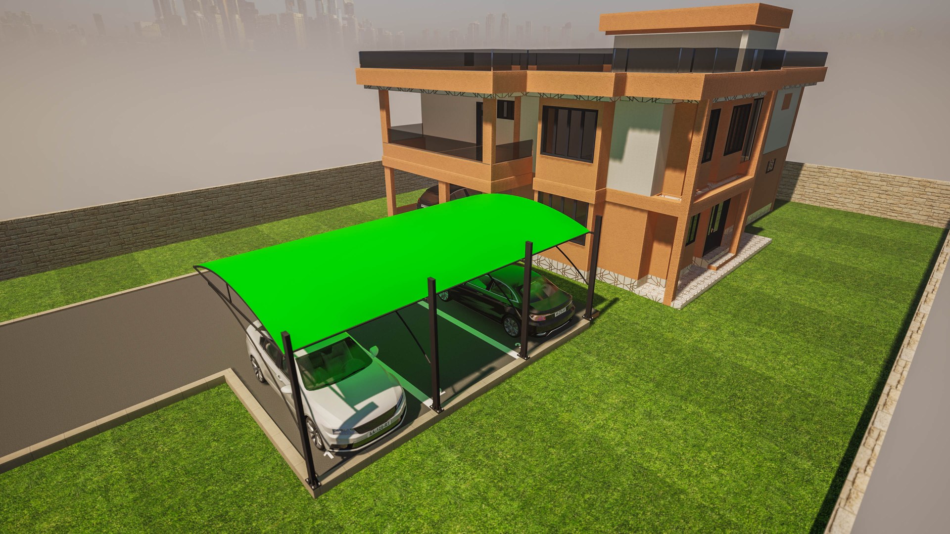 Free Modern Contemporary Luxury Villa Architectural Exterior Model 3D ...