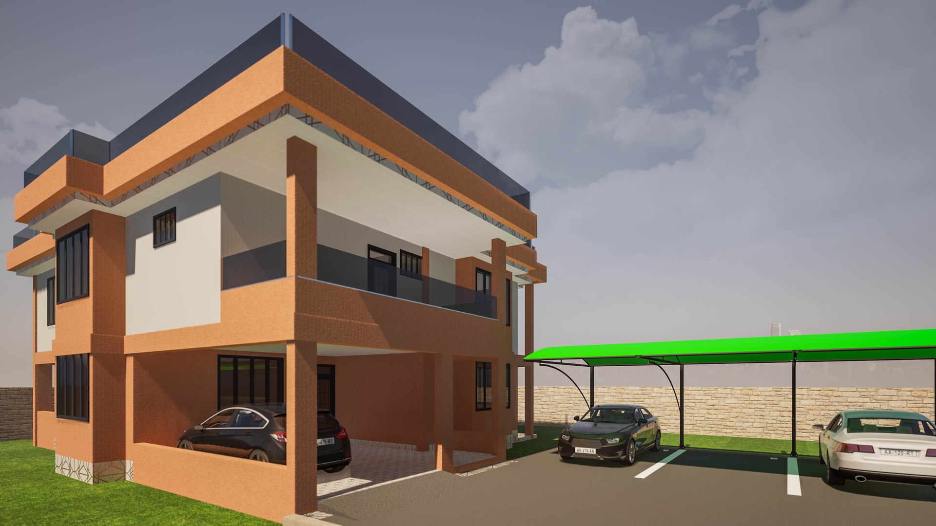 Free Modern Contemporary Luxury Villa Architectural Exterior Model 3D ...