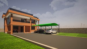 Modern Contemporary Luxury Villa Architectural Exterior Model 3D model