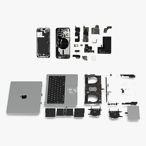 iPhone 14 Pro with MacBook Pro 14 Disassembled Collection