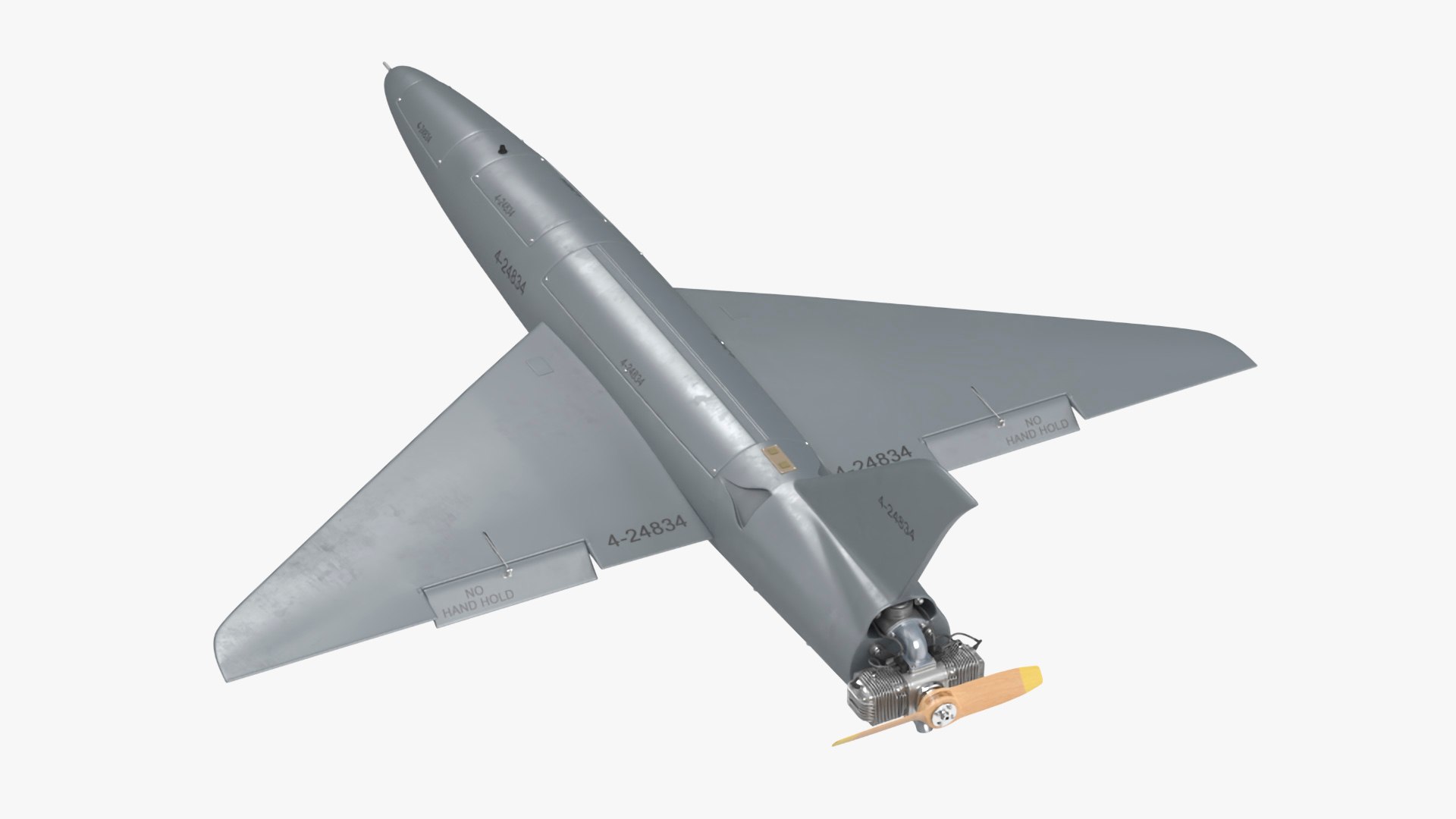 Drone Kamikaze Iranian Arash 2 Rigged 3D model preview