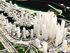 dubai marina united arab 3D