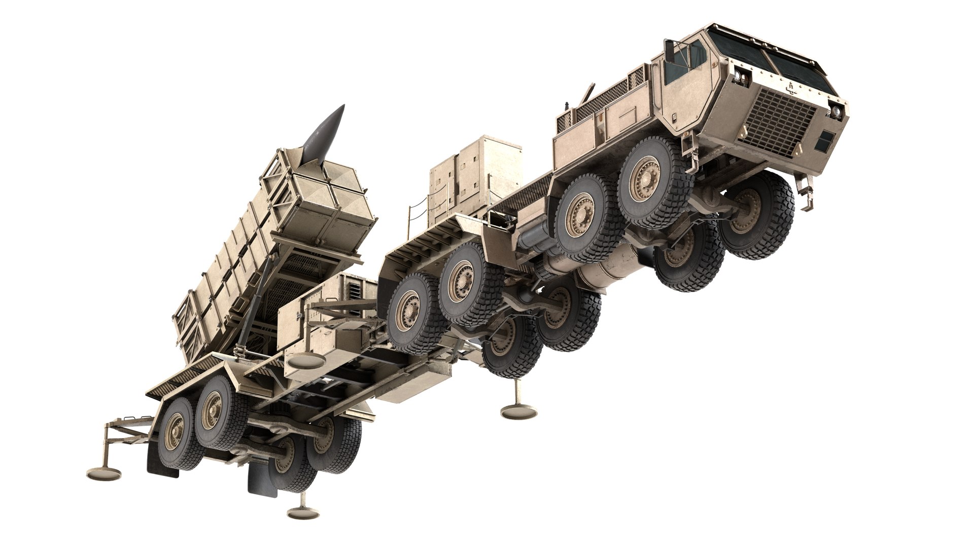 3D HEMTT MIM104 Patriot Missile Launcher - TurboSquid 2257880