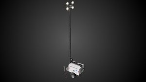 Portable Floodlight Generator Trailer Industrial Prop