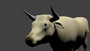 3d cow blender model