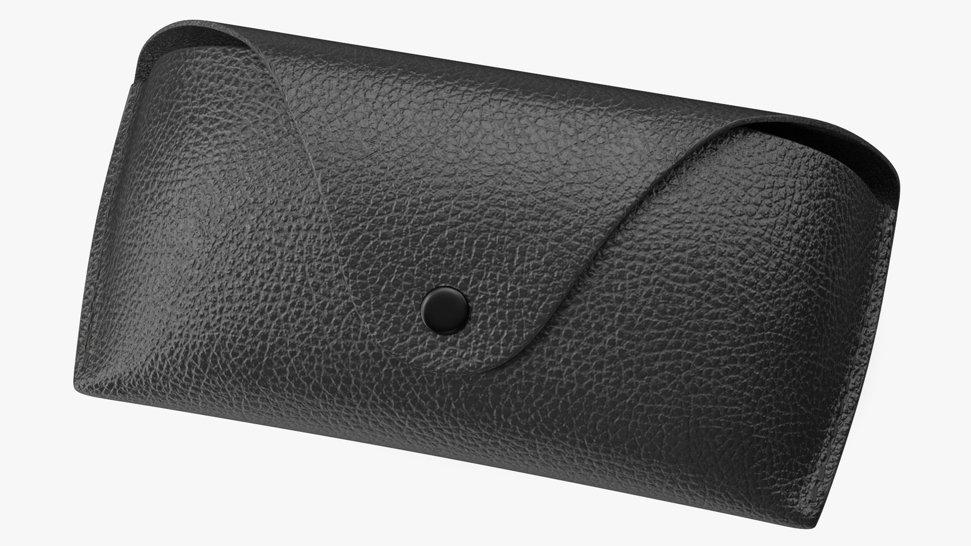 Leather Sunglasses Case Closed Black 3D model preview