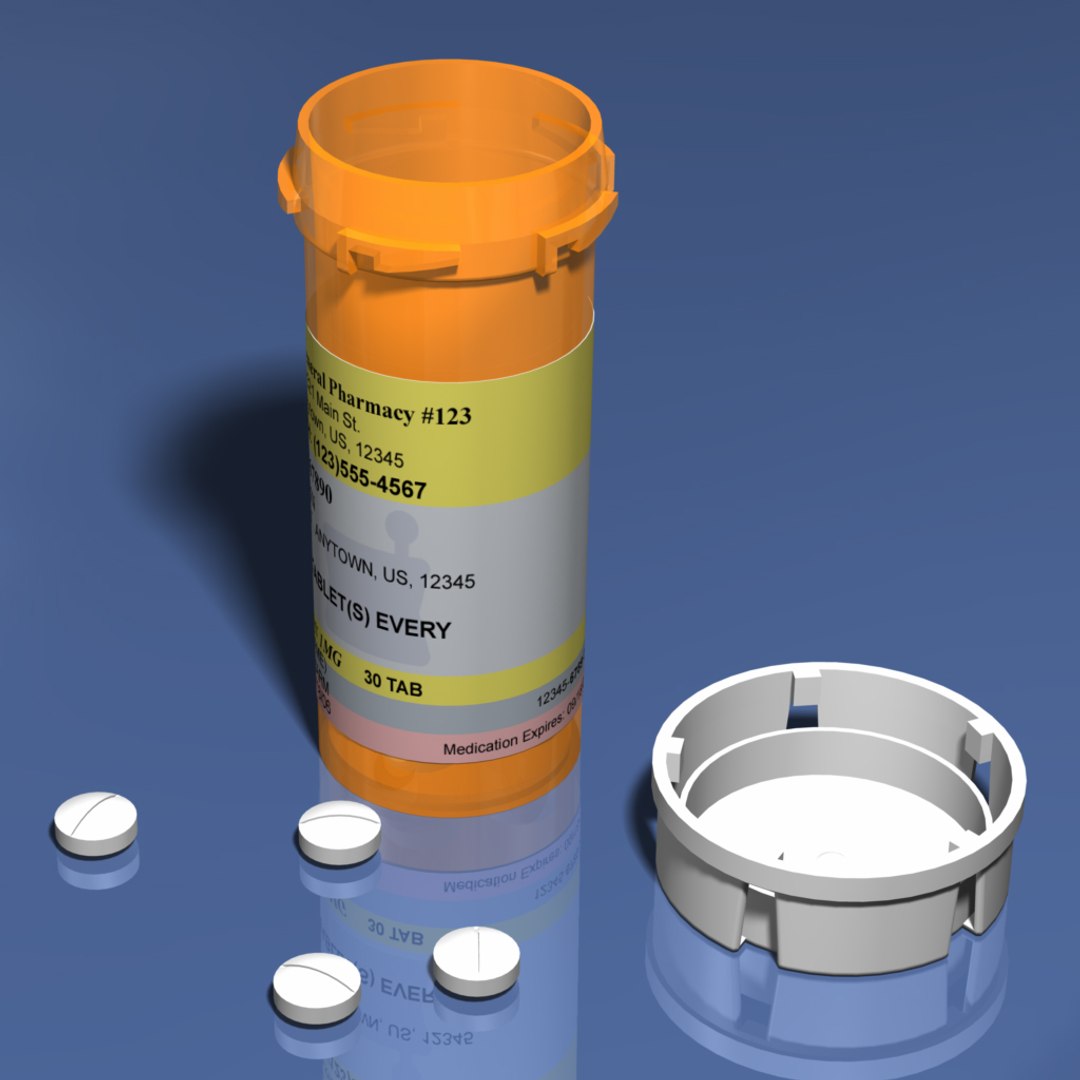 Prescription Pills Bottle Organizer by SolarEgg, Download free STL model