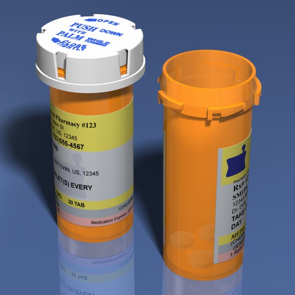 prescription pill bottle 3d model