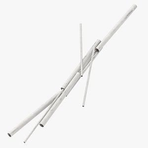 Pipes PVC 02 Pile Small Medium and Large 3D model