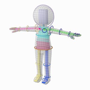 adult stylized stickman rigged model