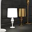Elegante chão e abajur em branco e ouro Schuller L