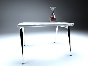 Glass table and carafe