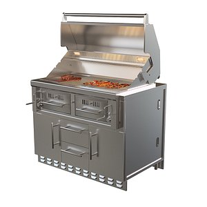 3D 42 charcoal grill barbecue