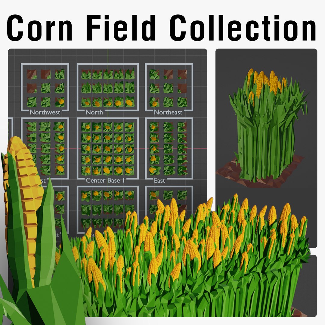 Corn Field Set Modelo 3D - TurboSquid 1990275