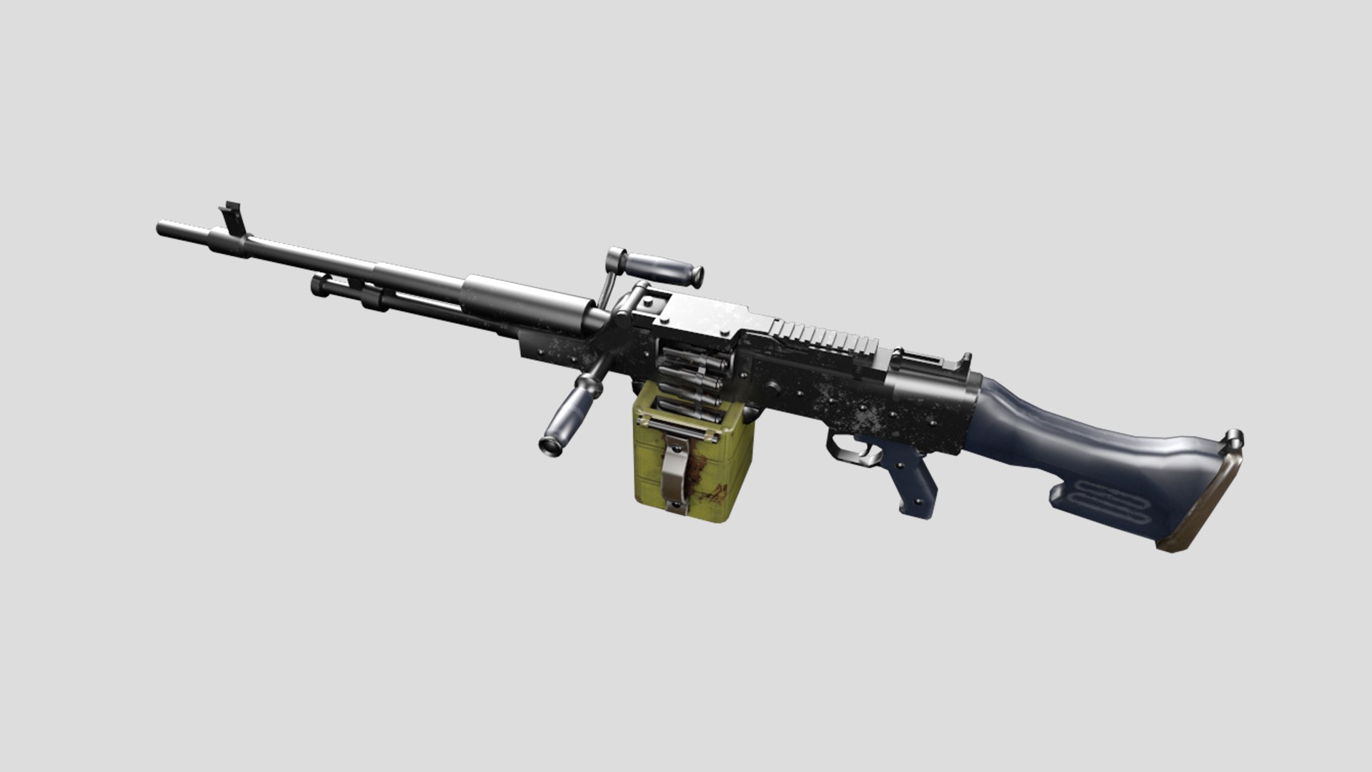 HGM Machine Gun II Low Poly-Game Ready Gun 005 3D Model - TurboSquid ...