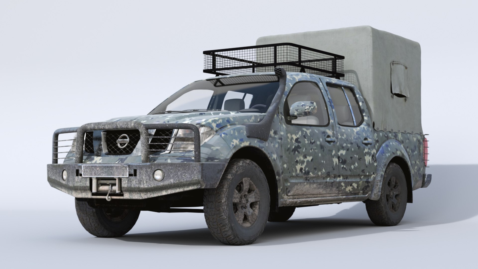 Nissan Navara Military 3D Model - TurboSquid 1306233