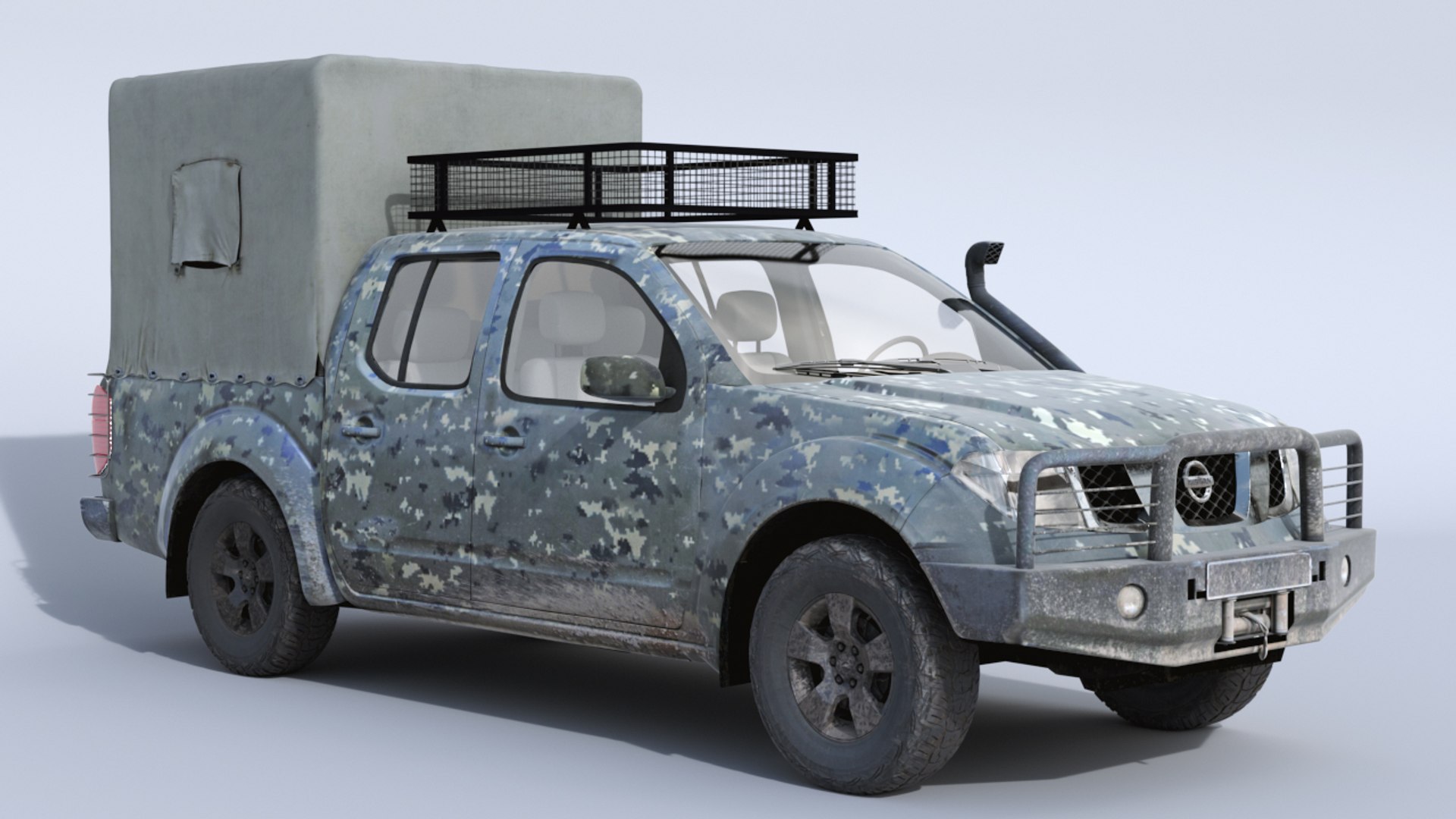 Nissan Navara Military 3D Model - TurboSquid 1306233
