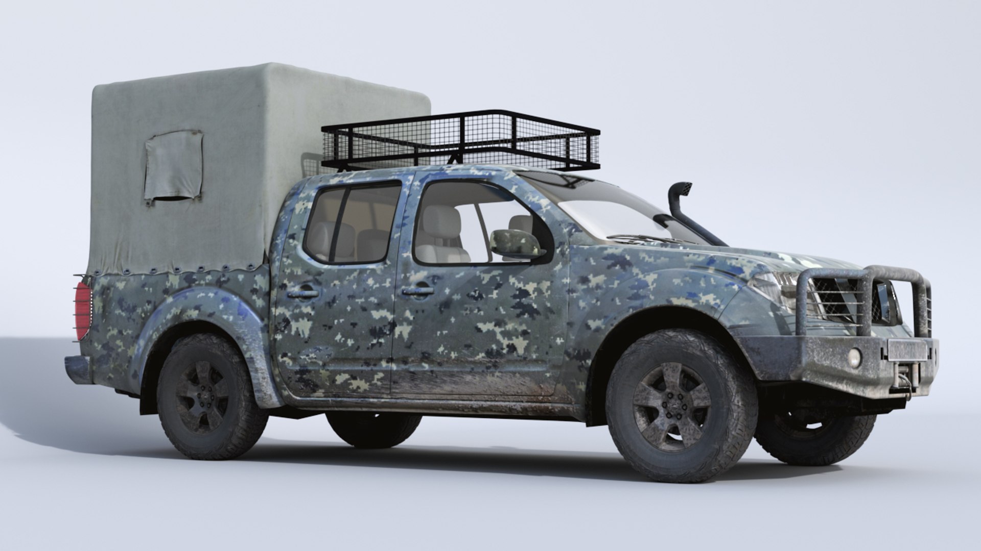 Nissan Navara Military 3D Model - TurboSquid 1306233