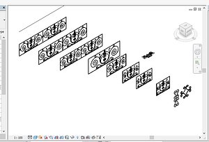 3D steel rail decorative classic model