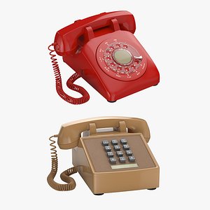 2 Retro Phones Set