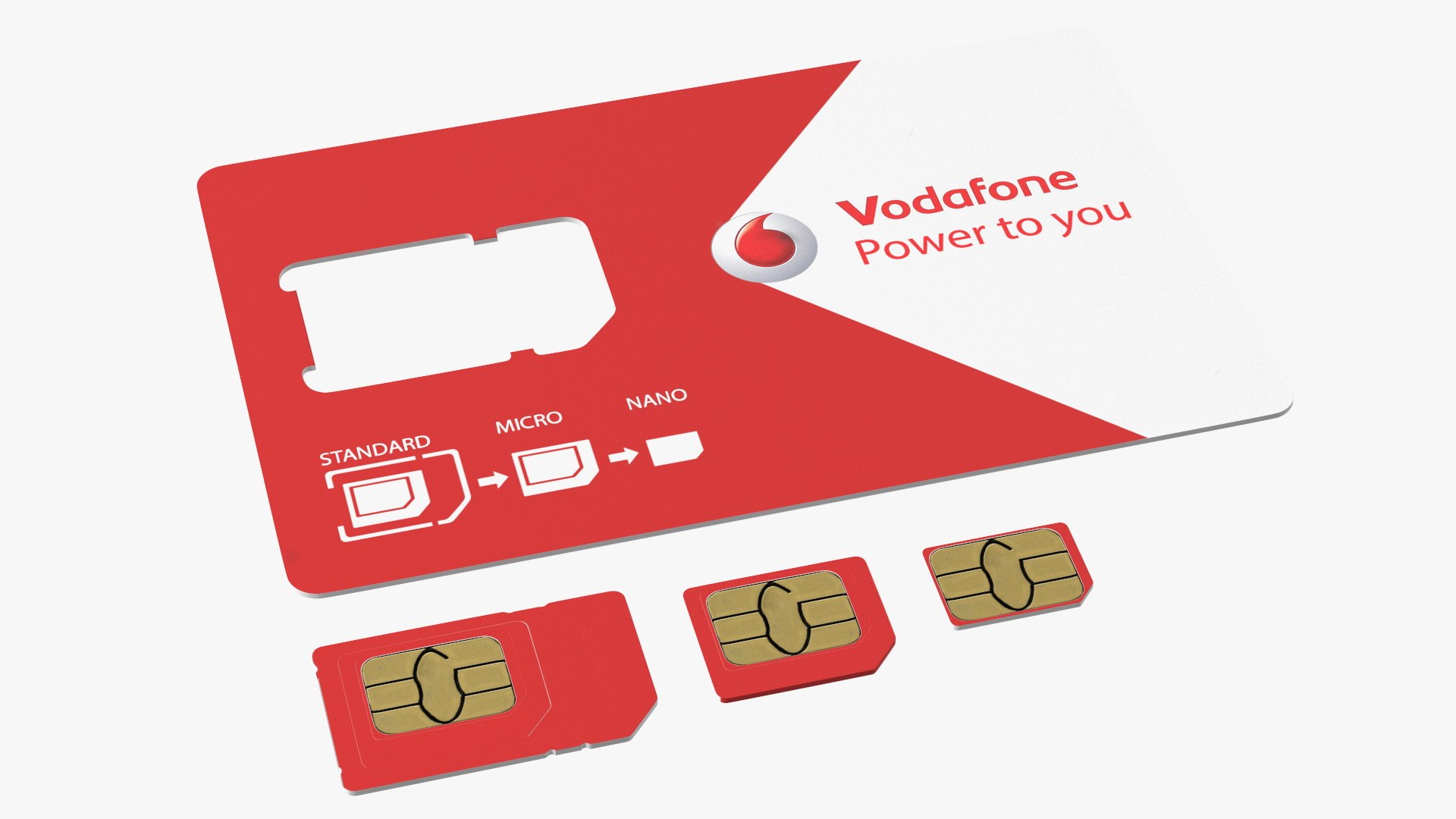 3D Vodafone Sim Card Types model TurboSquid 1951601