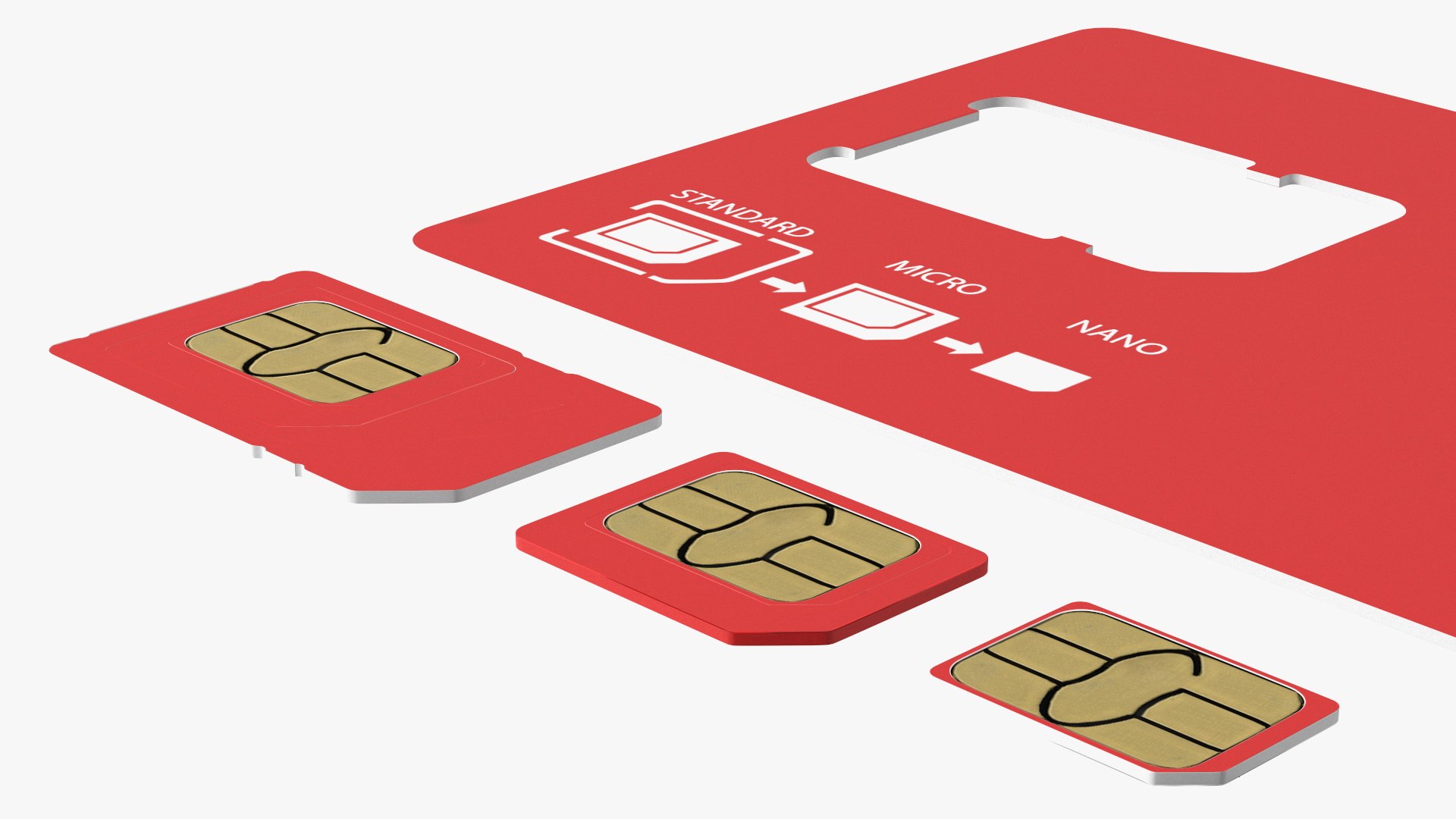 3D Vodafone Sim Card Types model TurboSquid 1951601
