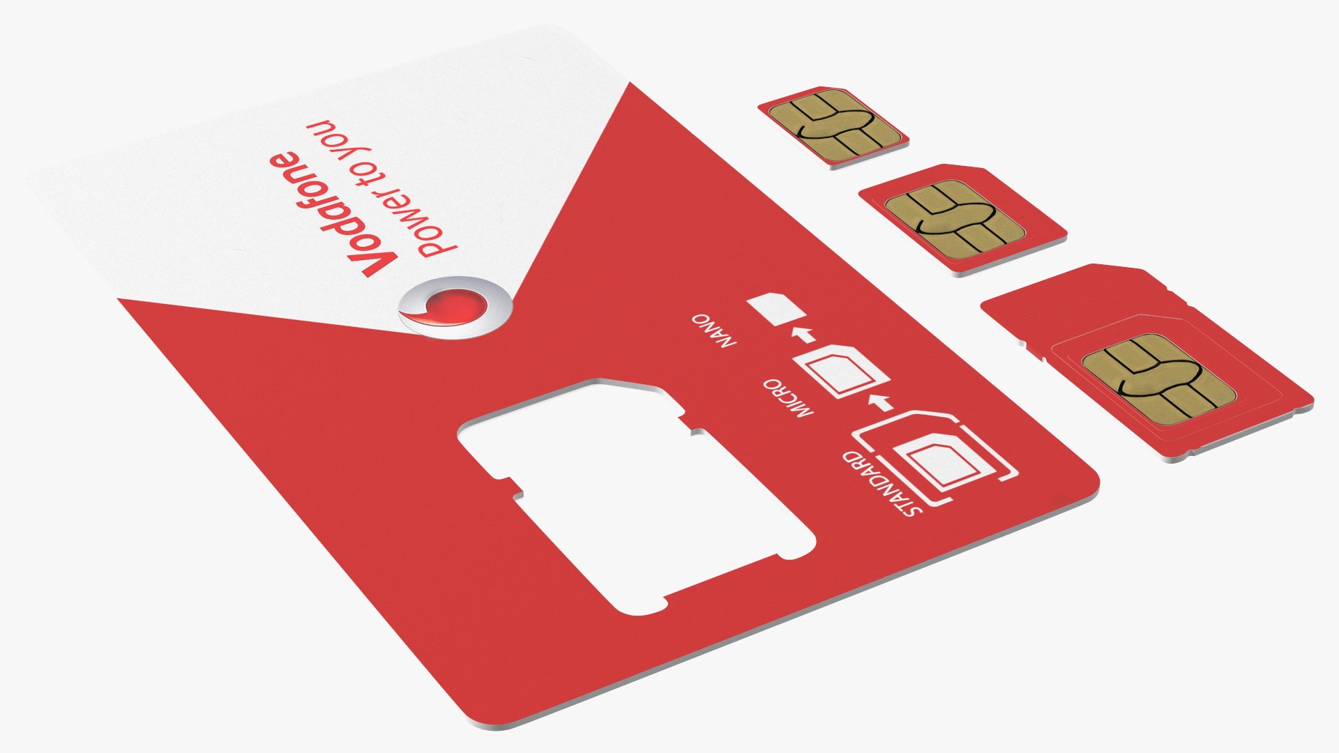 3D Vodafone Sim Card Types model TurboSquid 1951601
