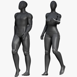 Rigged Male and Female Action Figure